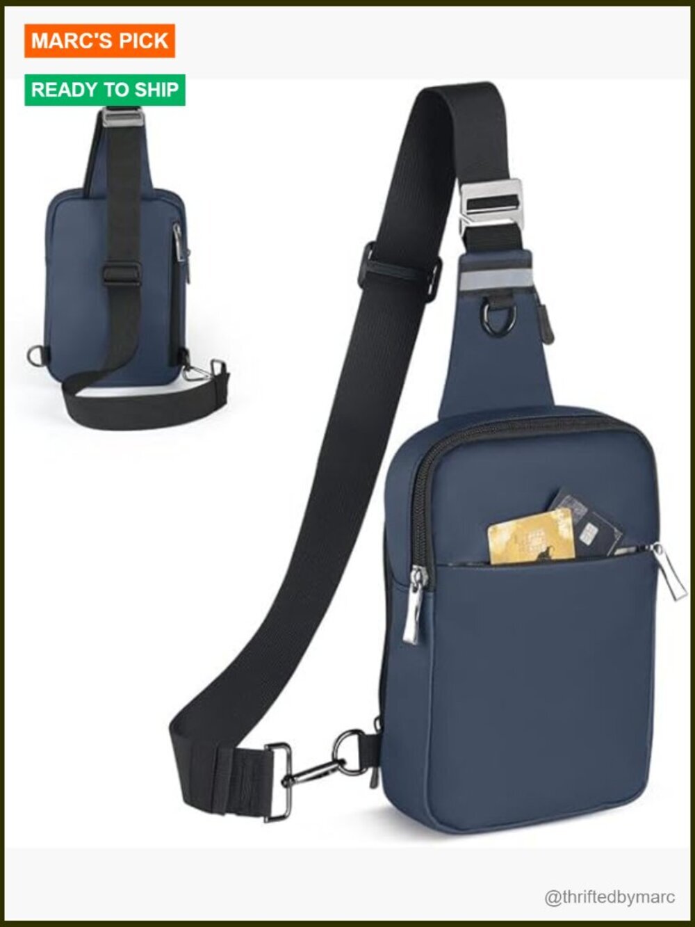 Small Waterproof Sling Bag RFID Blocking Crossbody Backpack Travel Hiking